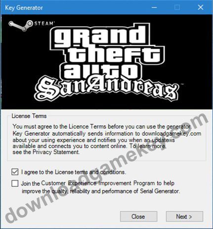 license key for san andreas